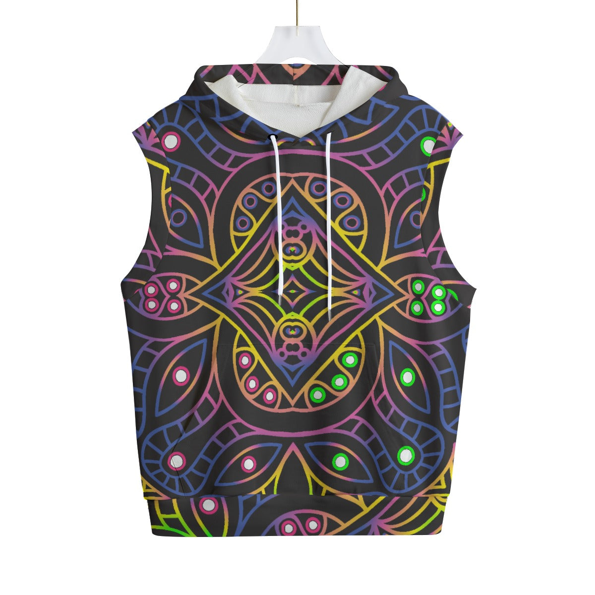 THE COSMIC FEATHERBED HOODED VEST