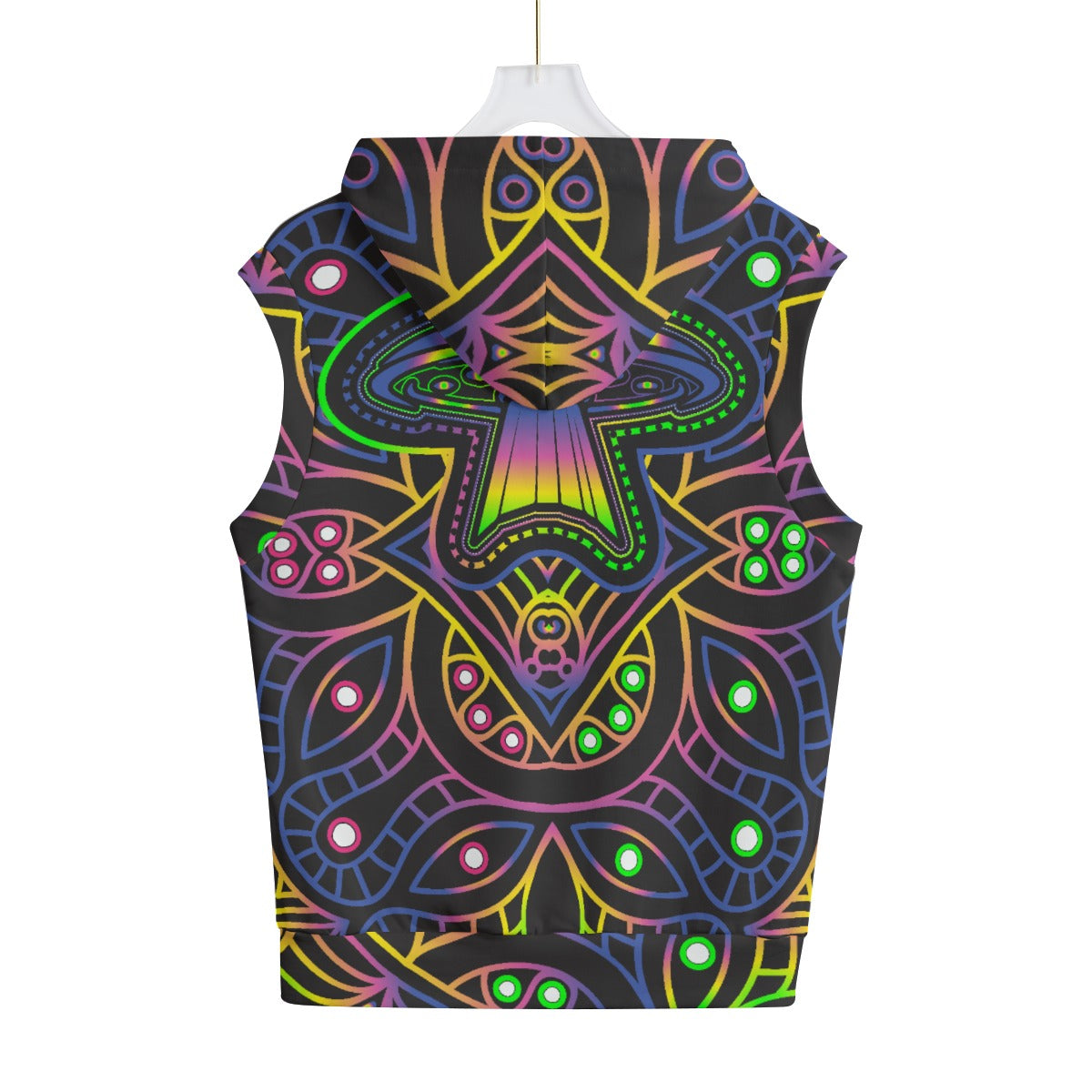 THE COSMIC FEATHERBED HOODED VEST