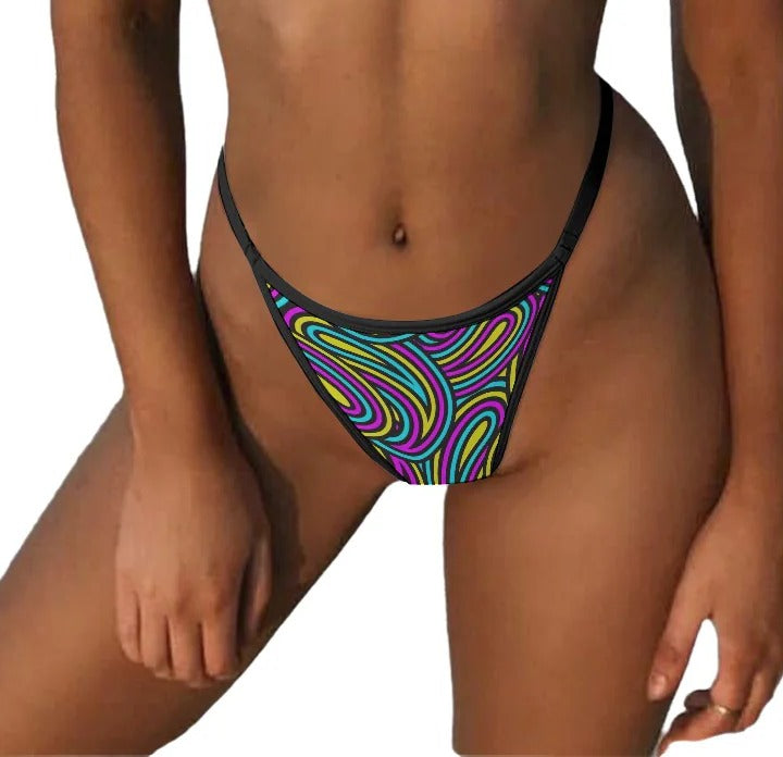 Flow State thong on model, cropped to product