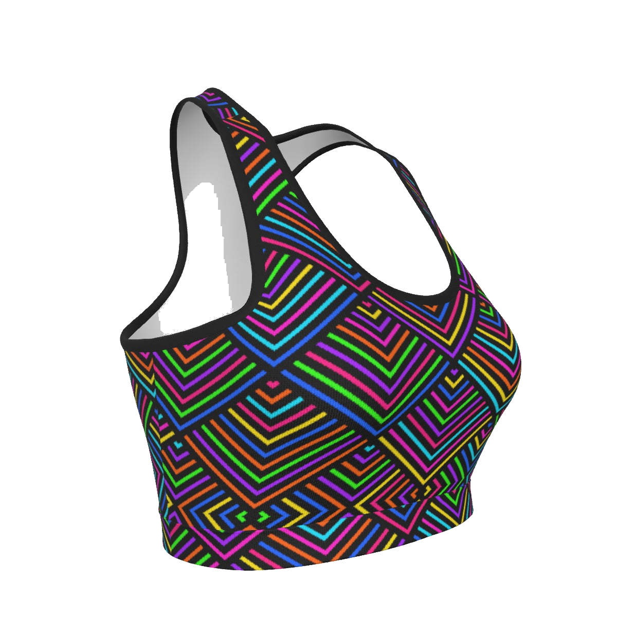 Sports Bra Axis Mundi, white mockup