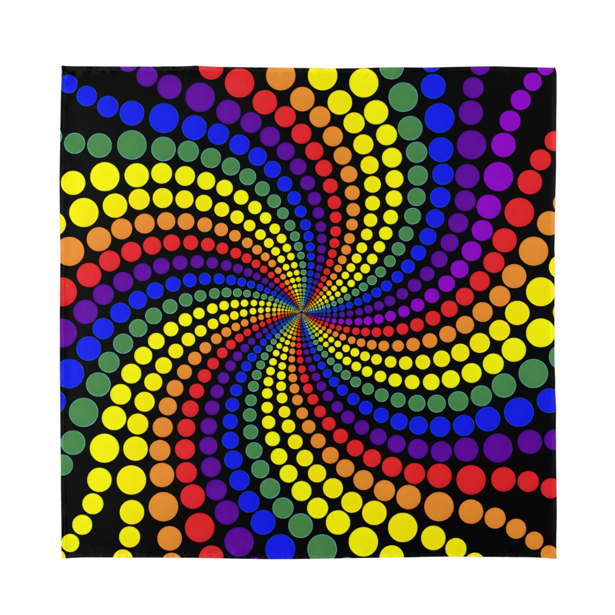 Spectral Vortex silk bandana, dark cutout
