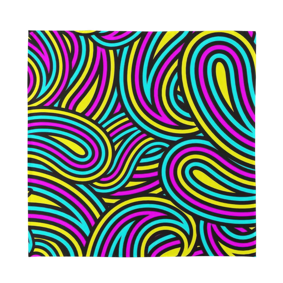 Flow State silk bandana, dark cutout