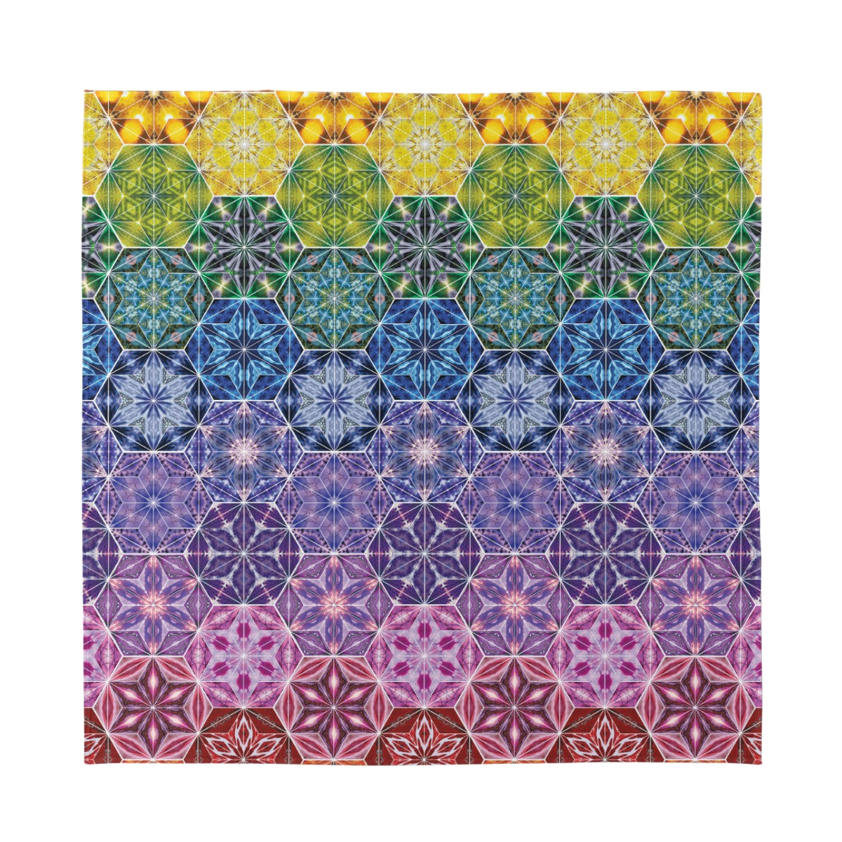 Mothership Earth silk bandana, dark cutout