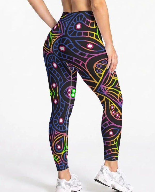 Cosmic Featherbed high-waist leggings full-length fit on model