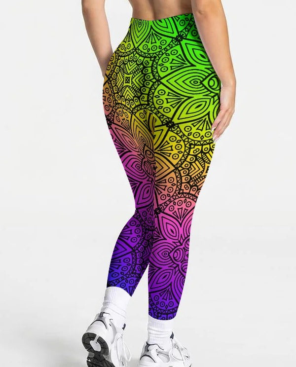 Mothership Earth high-waist leggings full-length fit on model