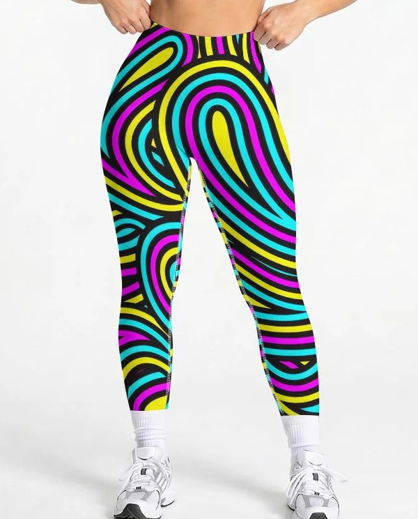 Flow State high-waist leggings full-length fit on model