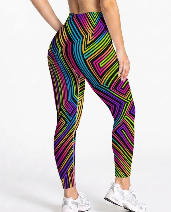 No Wrong Turns high-waist leggings full-length fit on model