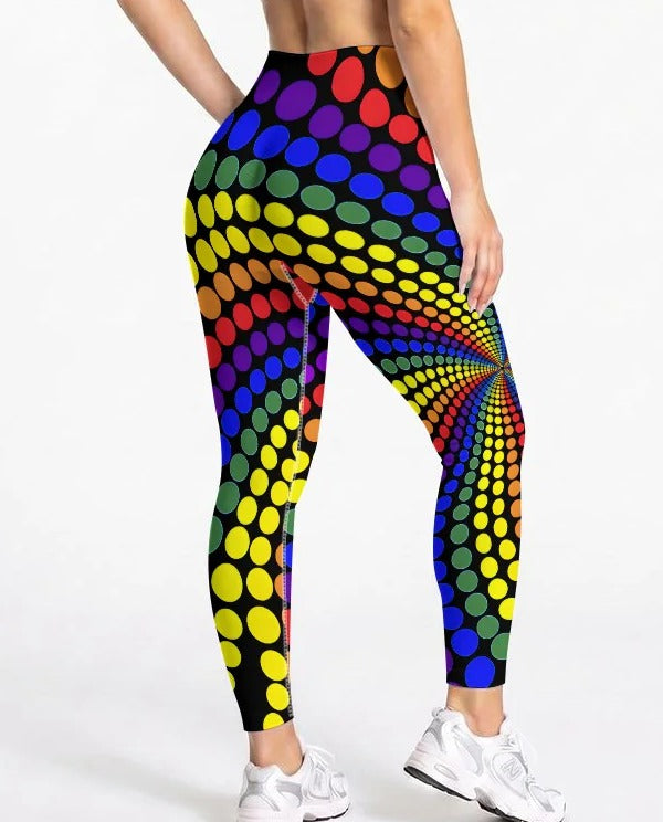 Spectral Vortex high-waist leggings full-length fit on model