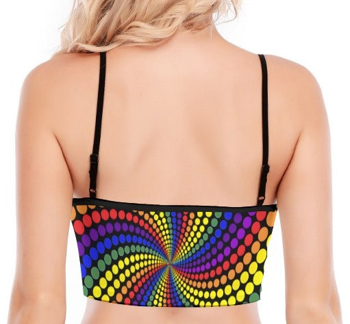 Spectral Vortex cami tube top back on model, cropped to product