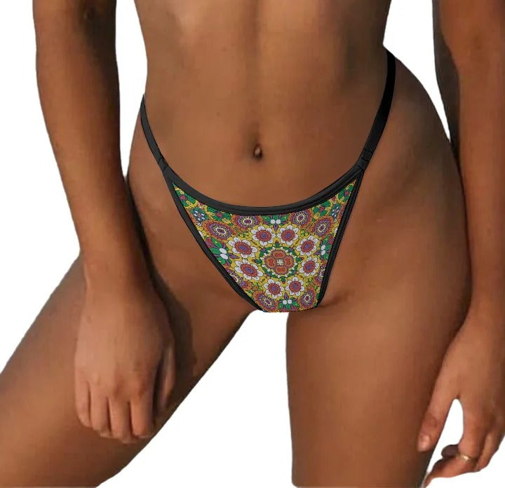 Further Still thong on model, cropped to product